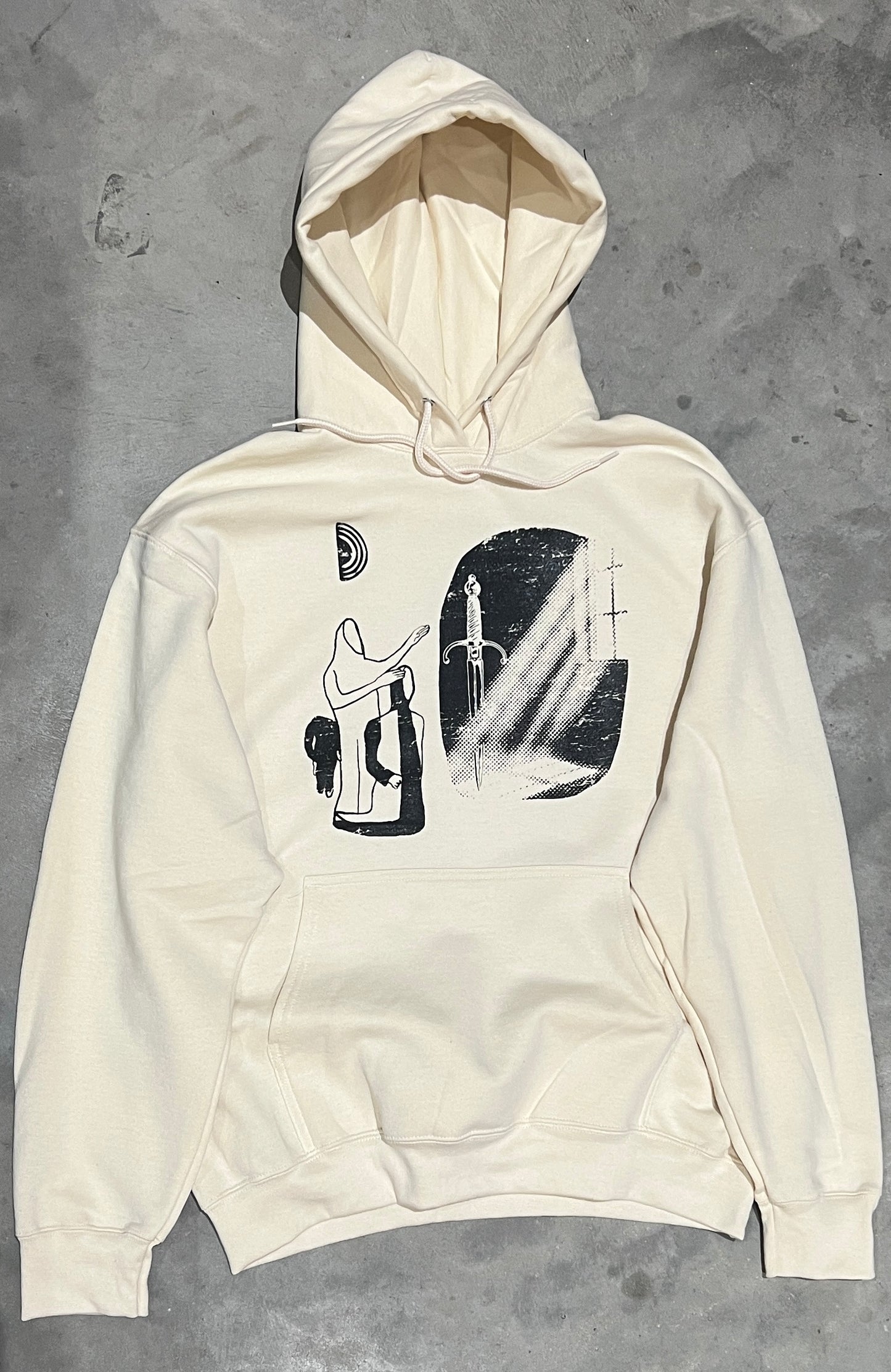 A Sword Of Light on Ivory Hoodie