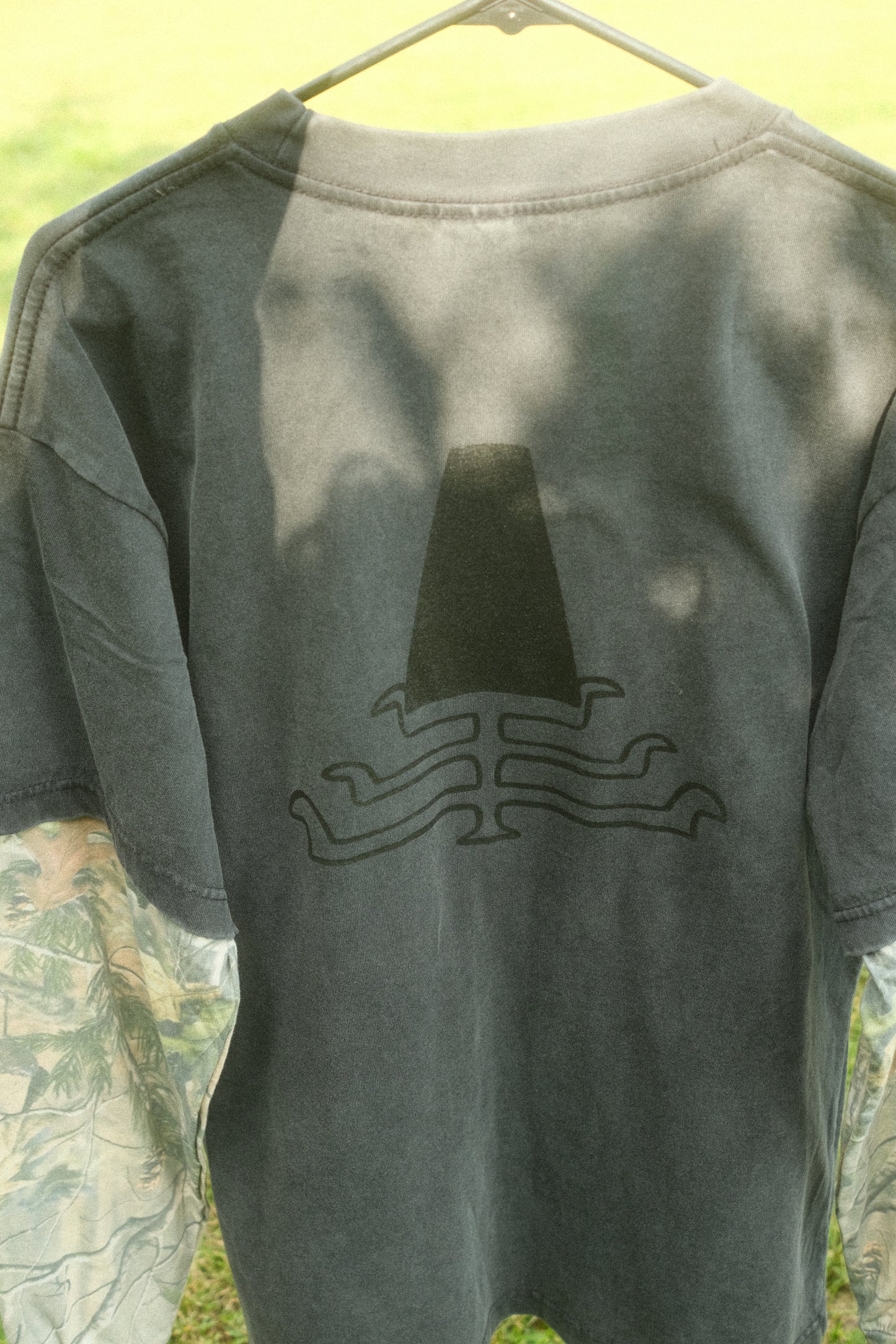 "That's The Spirit!" on Vintage Black Camo 2fer Longsleeve