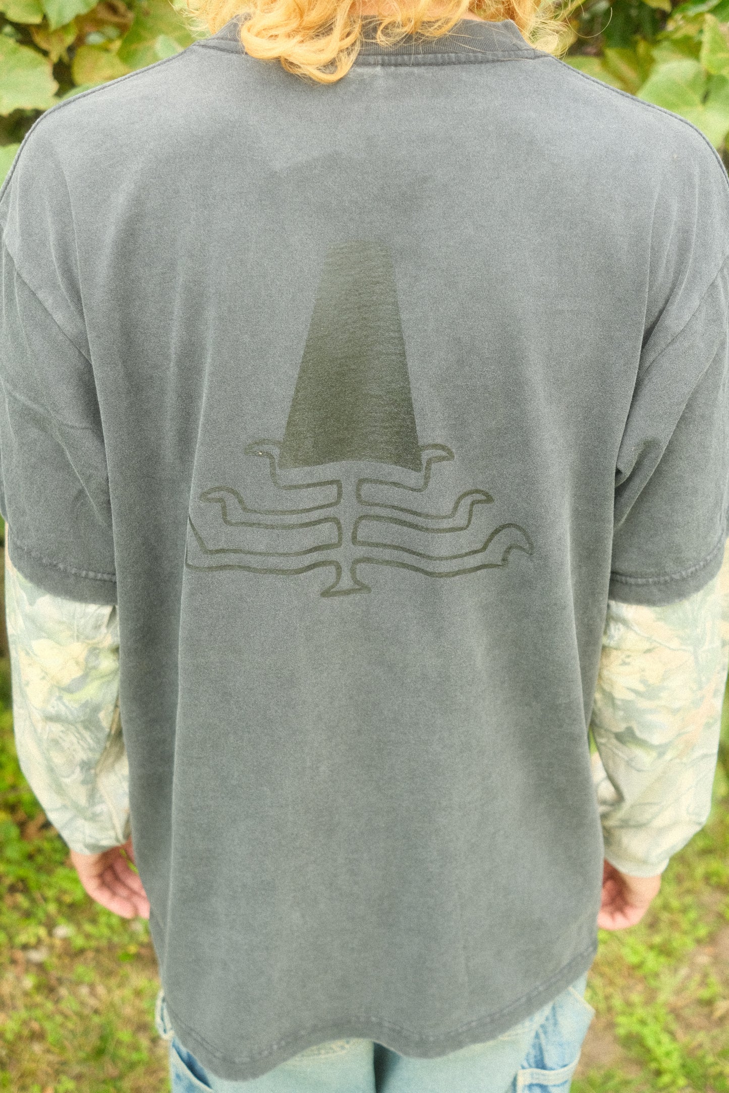 "That's The Spirit!" on Vintage Black Camo 2fer Longsleeve