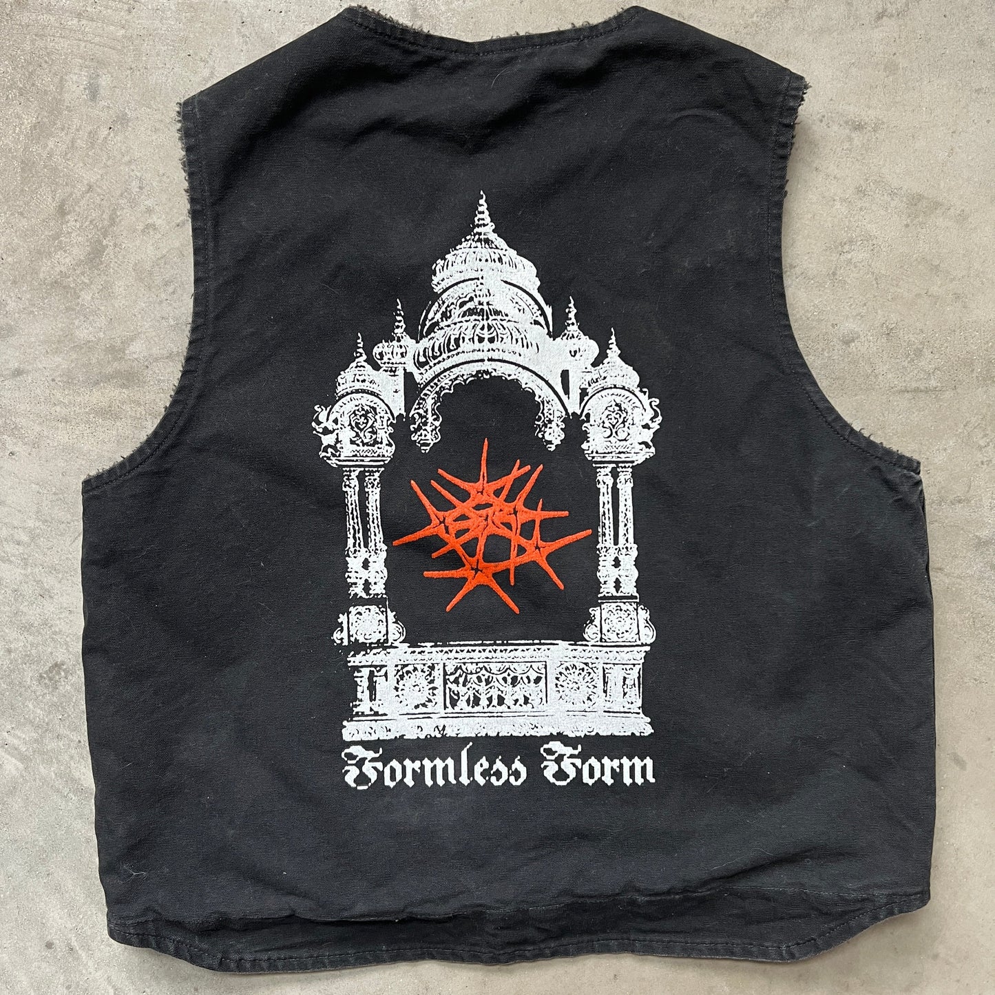 Formless Temple on Black Carhartt Vest