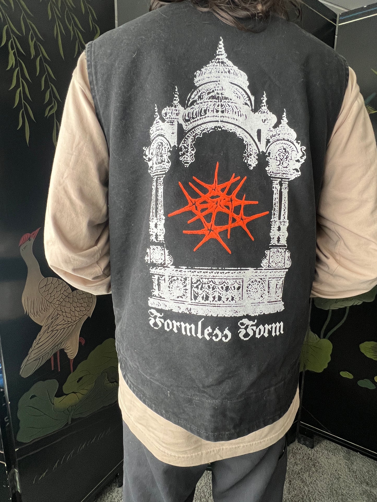 Formless Temple on Black Carhartt Vest