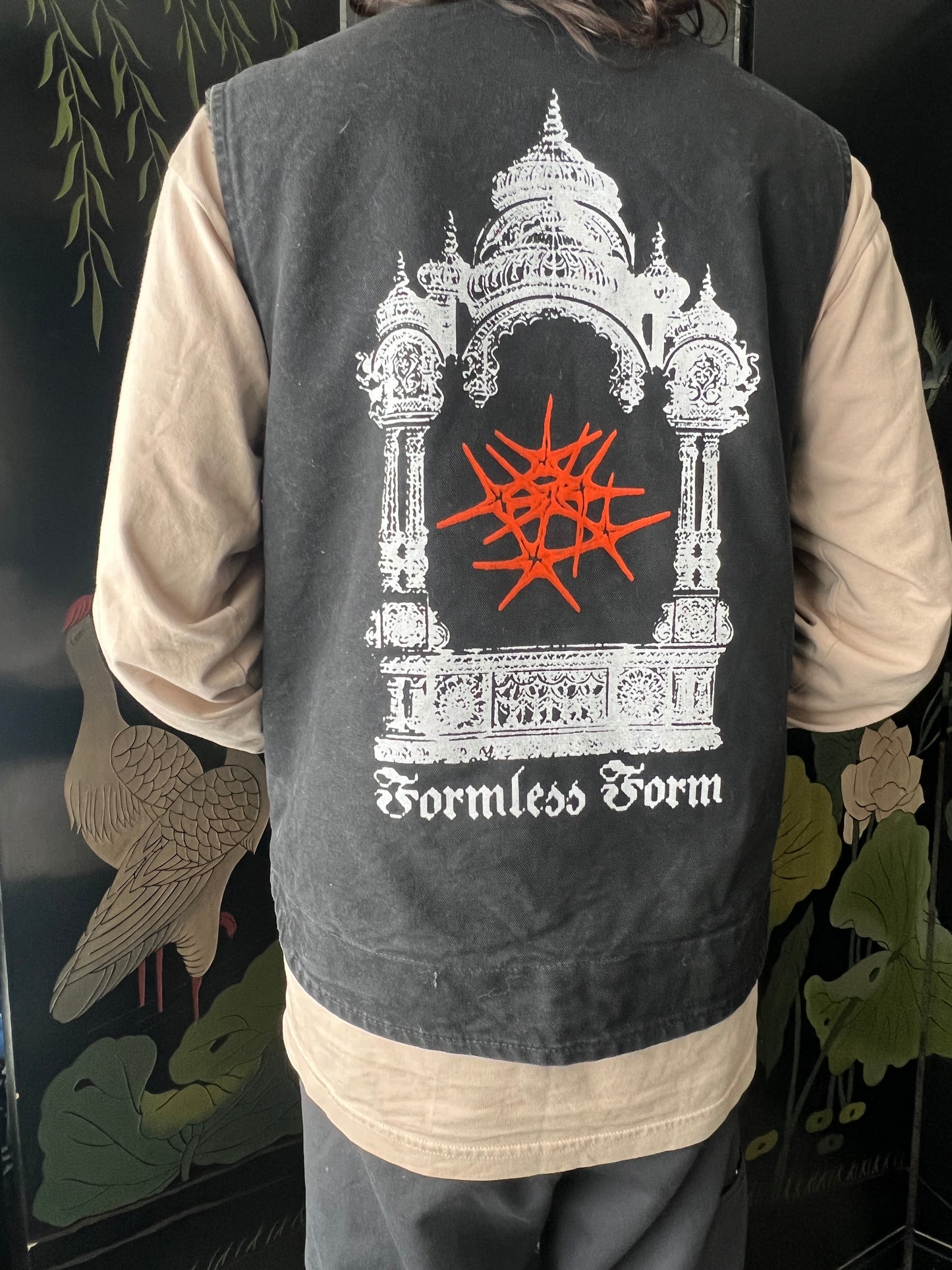 Formless Temple on Black Carhartt Vest