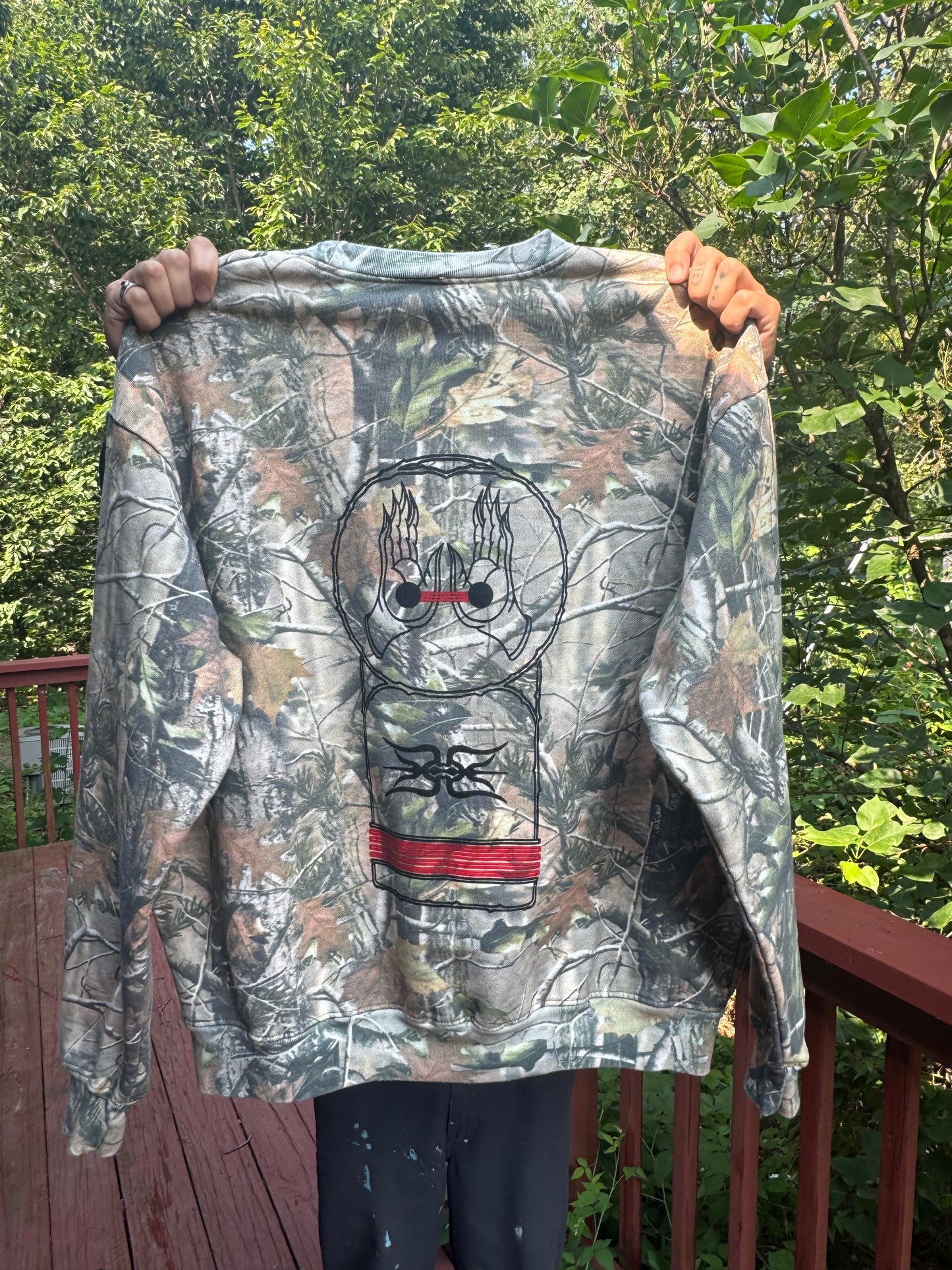 Palm Energy on Camo Crewneck Sweater
