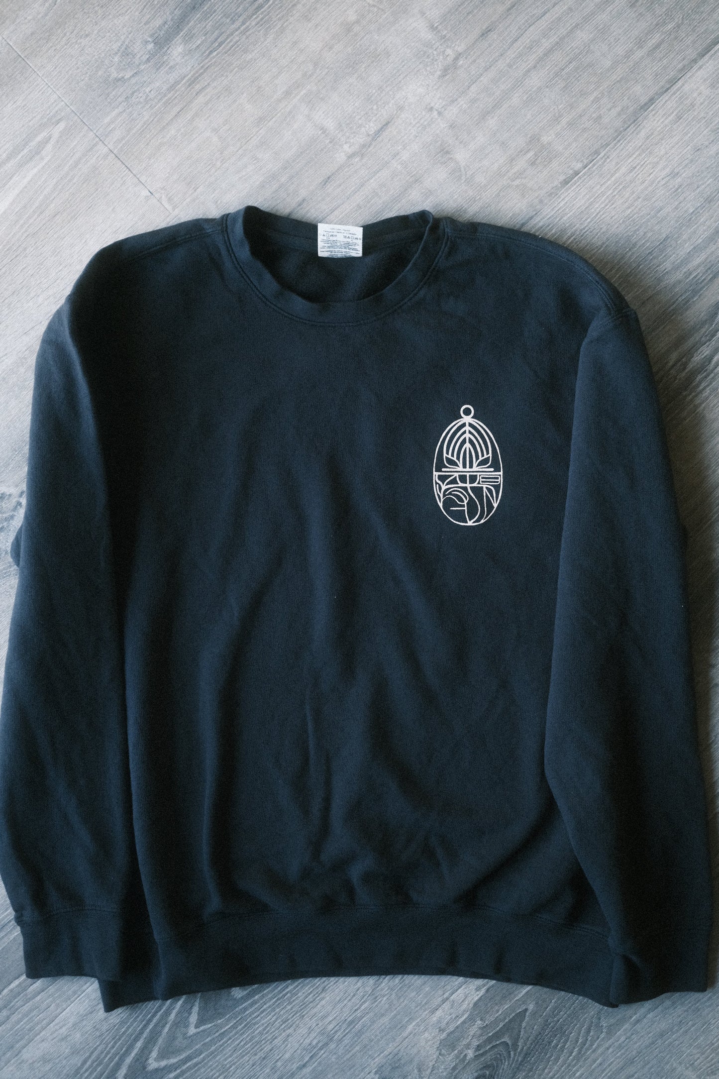 Light Harvester on Black Crewneck Sweatshirt