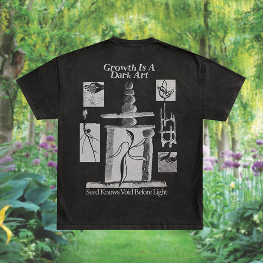 Growth Is A Dark Art on Black