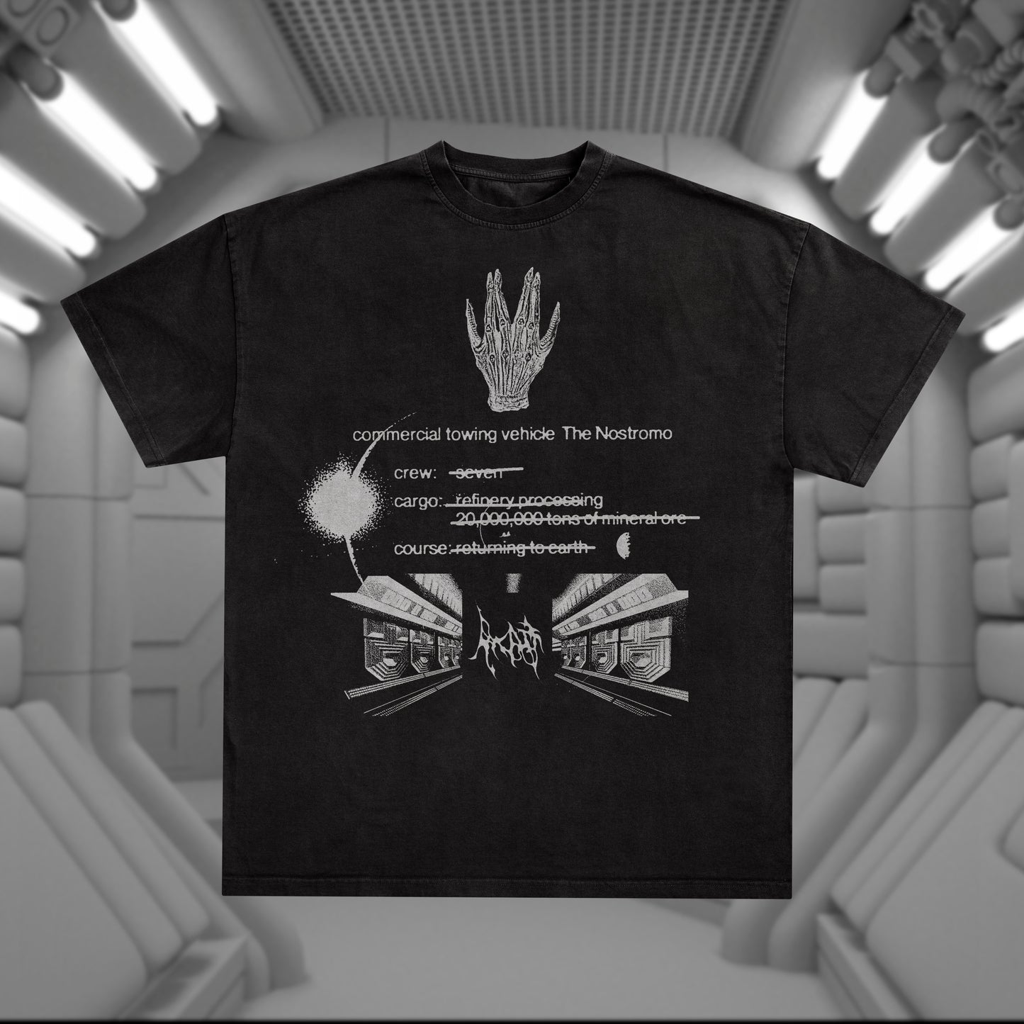 1979 Alien - Nostromo Mission on black
