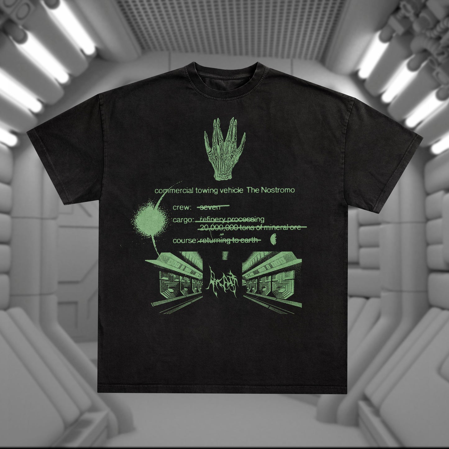 1979 Alien - Nostromo Mission on black