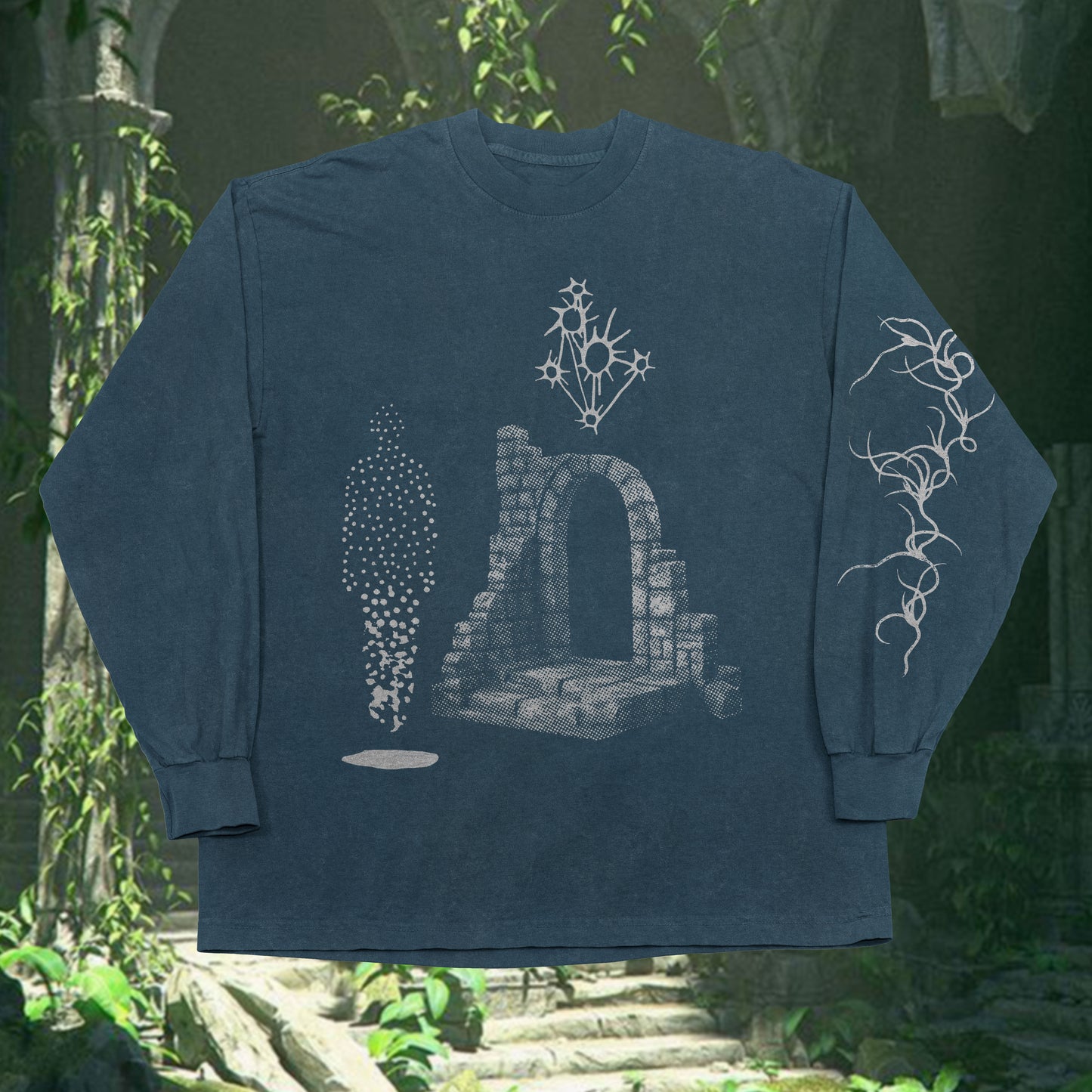 Forest Temple on Vintage Navy